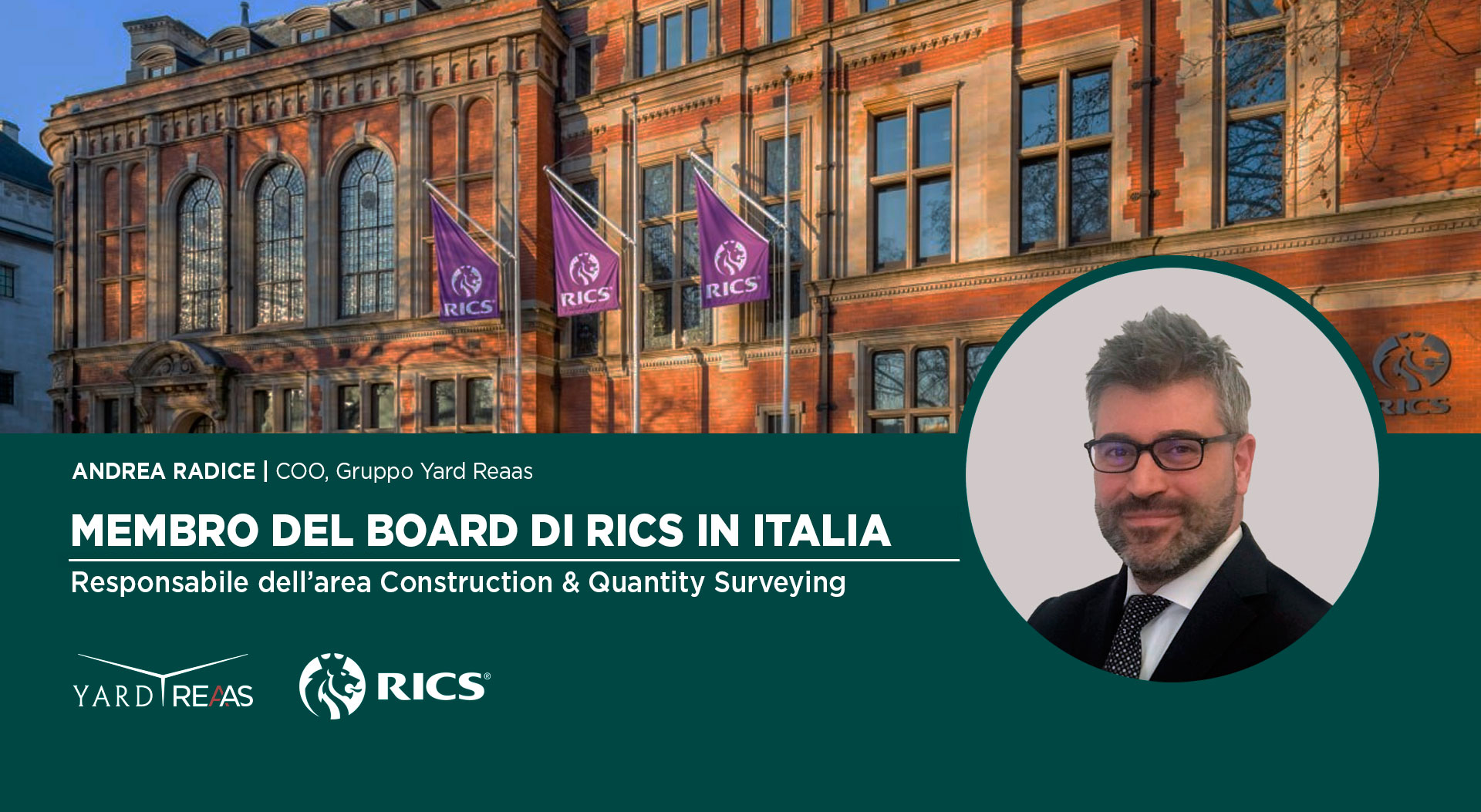Andrea Radice appointed as member of the new Regional Advisory Board of RICS in Italy